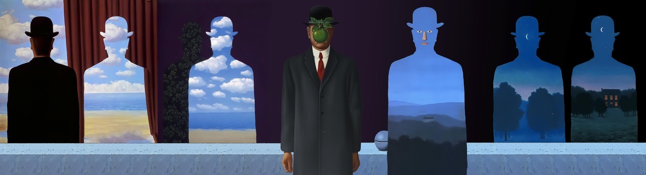Son of Man (1964) | pastiche of paintings by René Magritte